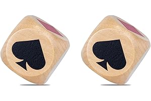 2Pcs Double Trumps Marker Dices Euchre Indicators Wooden Cubes Dices Tool Great for Bridge Card Comfortable Grip