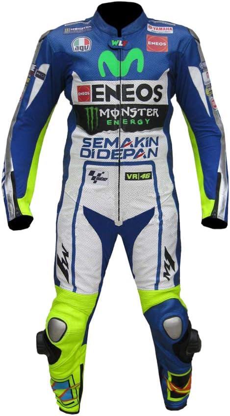 Yamaha Mens Motorbike Leather Suit – Motorcycle Racing CE Protection Armour Biker Suit– Custom Made