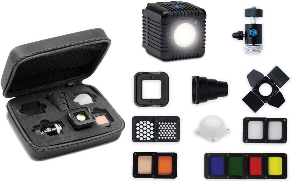 Lume Cube 1.0 - Portable Lighting Kit Plus, 16-Piece LED Lighting Kit with Diffusion and Gels for On & Off Camera Video and Photography