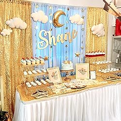 B-COOL Gold Sequin Backdrop Curtain Gold Curtains 2