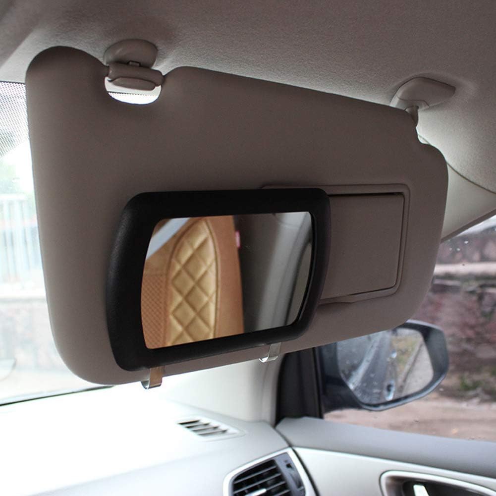 Abodvu Sun Visor Vanity Mirror Cover — Left Side, Gray, For Mercedes C-Class GLC W205 W253 (2015-2021)