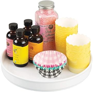 Amazon Com Mdesign Plastic Lazy Susan Turntable Food Storage