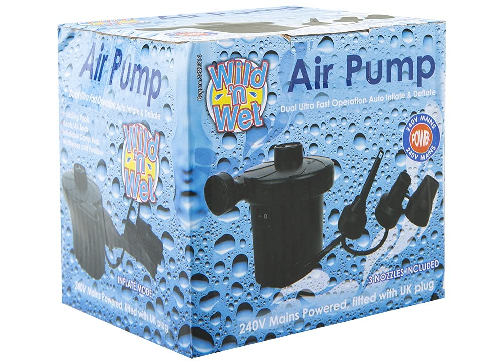 Black Compact Inflating/Deflating Air Pump - 1 Piece - Efficiently Convenient - Perfect for Paddling Pools, Air Beds, Inflatable Mattresses & Furniture