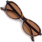 VANLINKER Trendy Oval Polarized Sunglasses for Women Men Small 90s Style Retro Cat Eye Frame Narrow Sleek Design VL9847