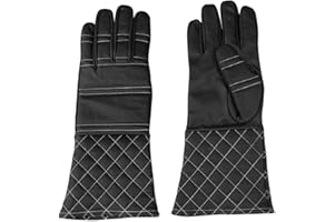 swiftwears Quilted Padded Fencing Long Arm Cuff Leather Medieval Gloves