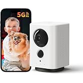 SEHMUA Battery Indoor Camera Wireless, 5G/2.4G WiFi, 2K Live View, Portable | Dog Camera with Phone App, No Wires, Smart Detection, Instant Alerts, Night Vision, 2-Way Talk, Remote Control for Home/Pets