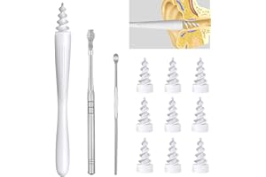 CANERO 3 in 1 Ear Wax Removal Tool, 2024 Q-Grips Ear Wax Removal Reusable and Washable Replacement Soft Silicone Tips for Cleaner Earwax, Ear Wax Removal Kit Contains 3 Types of Ear Cleaner Tools