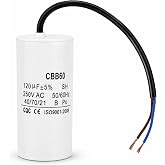 Yanmis CBB60 Run Capacitor 120uF 250VAC, Replacement for Motor Compressor | 120uF &plusmn;5%, 250VAC, 50/60Hz, overvoltage protection, metallized polypropylene film, low loss, 2 wires, for AC/compressor/motor