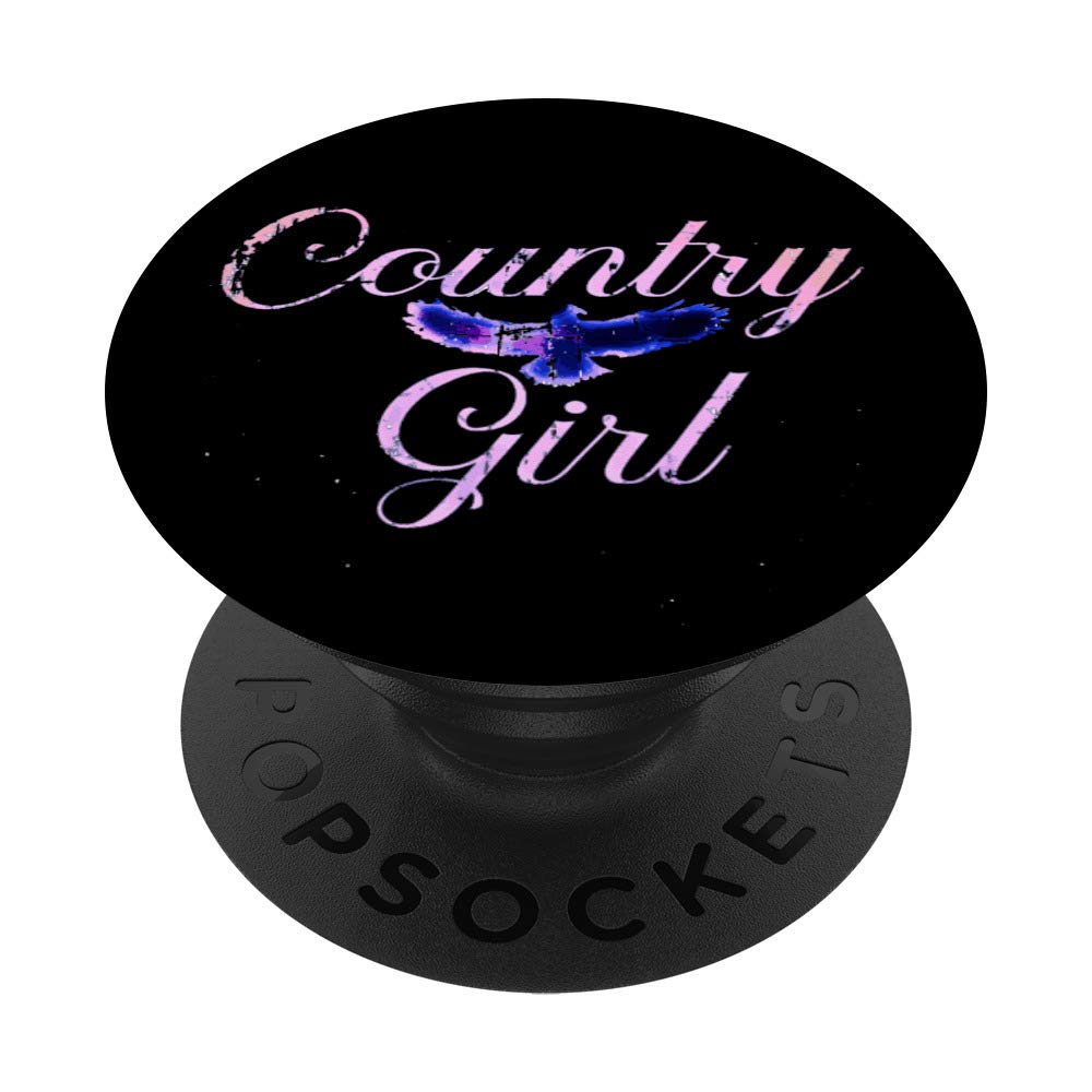 Country Girls Eagle Distressed Design Gift PopSockets Grip and Stand for Phones and Tablets