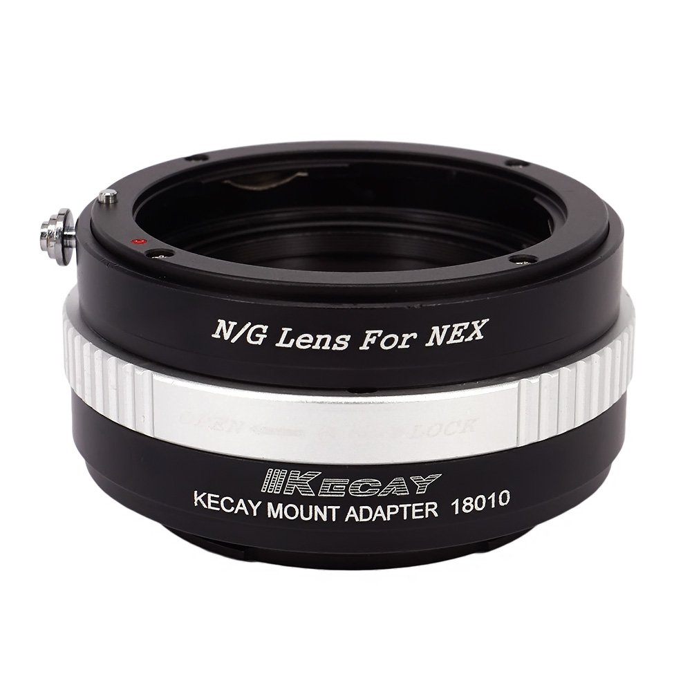 KECAY Lens Mount Adapter Converter for Nikon G-type DX AFS Lens to Sony NEX E-Mount Camera Adapter Ring for Sony NEX-3 NEX-3C NEX-5 NEX-5C NEX-5N NEX-5R NEX-6 NEX-7 NEX-F3 NEX-VG10 VG20 N/G-NEX
