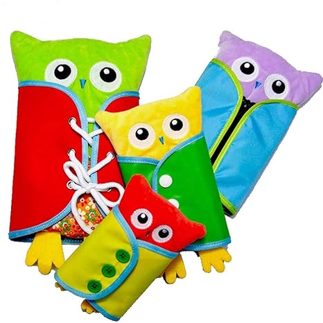 FidgetGear 4 Piece Set Creative Owl Clothing Toys Puzzles Baby Early Education Toy