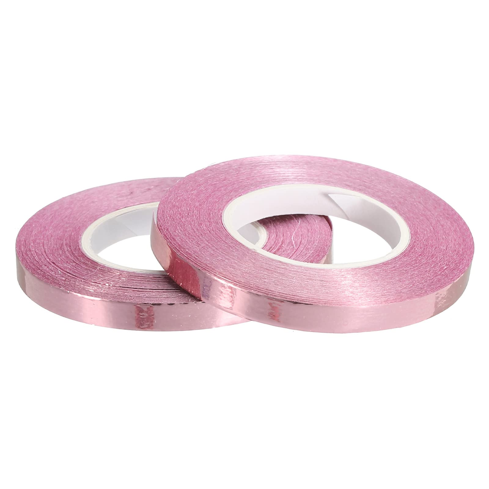 PATIKIL 2pcs Curling Ribbon Crimped Balloon String Shiny Metallic 5mm 10m Iridescent for Party Decoration Gift Wrapping Crafts Rose Gold