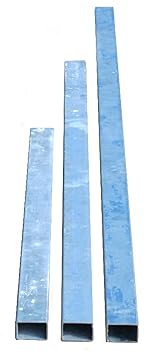 GABIONA ZAUNPFOSTEN Pfosten Kippsicherung Gabione Vierkantrohr 40x60mm feuerverzinkt (100 cm)