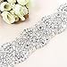 XINFANGXIU Silver Gold Rhinestone Applique 1 Yard for DIY Crystal Bridal Wedding Belt on Wedding Dress