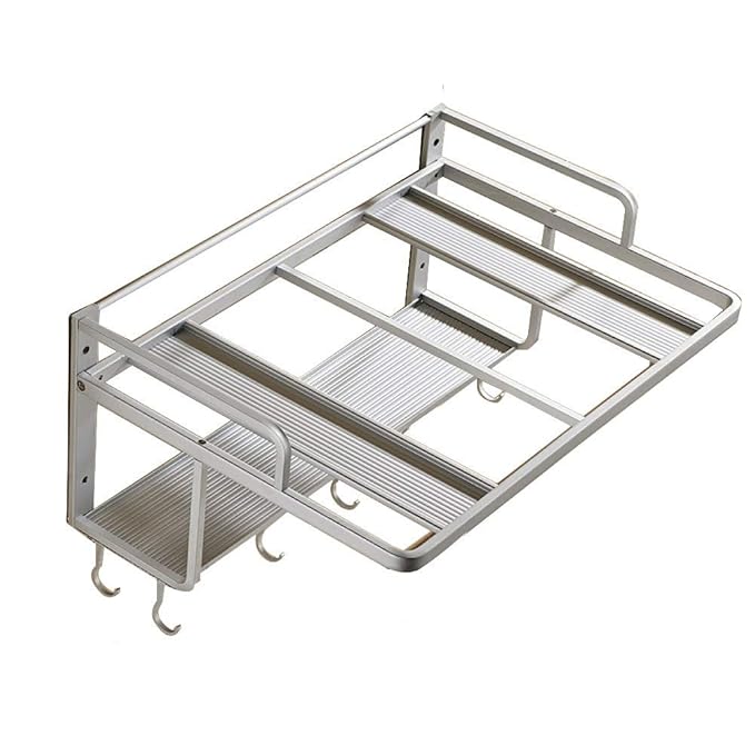 Ludage Espacio aluminio horno de microondas rejilla soporte de ...