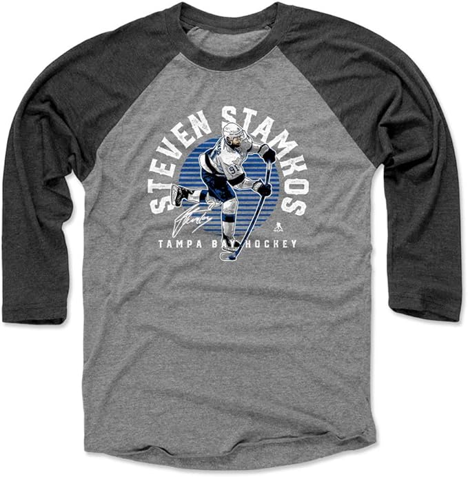 Amazon.com : 500 LEVEL Steven Stamkos Shirt - Tampa Bay Hockey Raglan Tee - Steven Stamkos 
