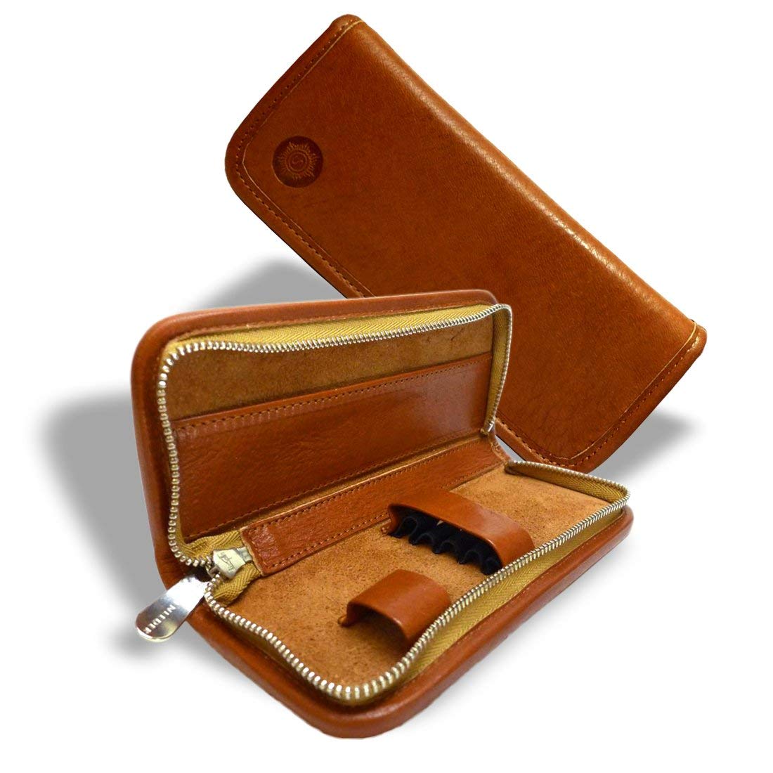 Sonnenleder "Sombart" High Quality Leather Multipurpose Pencil Case, Color: Nature, Genuine Leather * Made in Germany