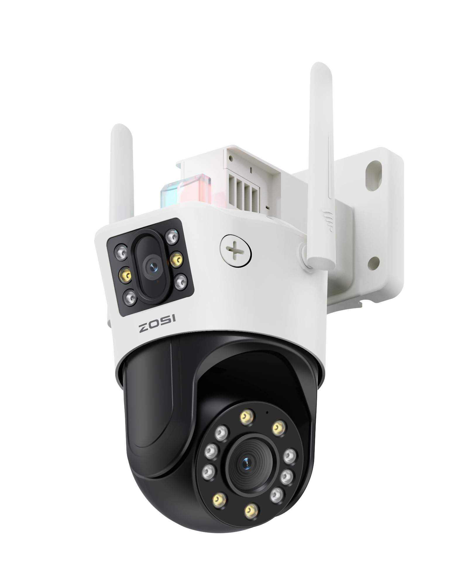 ZOSI 6MP Dual-Lens WiFi CCTV Camera Outdoor, Dual View Home Surveillance Wireless Security Camera Indoor, Color Night Vision, Virtual Fence, Auto Tracking, Person/Vehicle Detect, 2 Way Audio, C298 SE