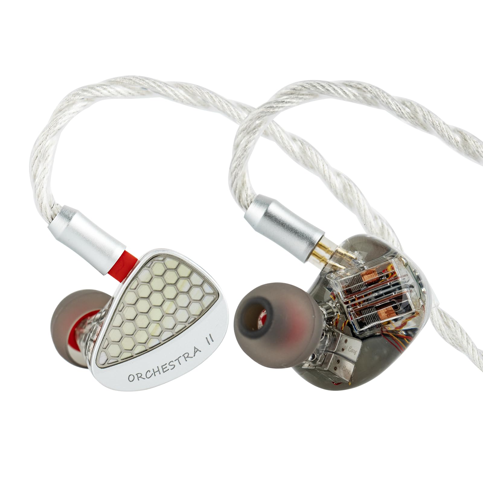 Photo 1 of Linsoul Kiwi Ears Orchestra II 10BA Professional in-Ear Monitor, HiFi Wired IEM Earbuds with Superlative Tonal Balance, Handcrafts Shell for All Individuals and Music Genres (Silver)