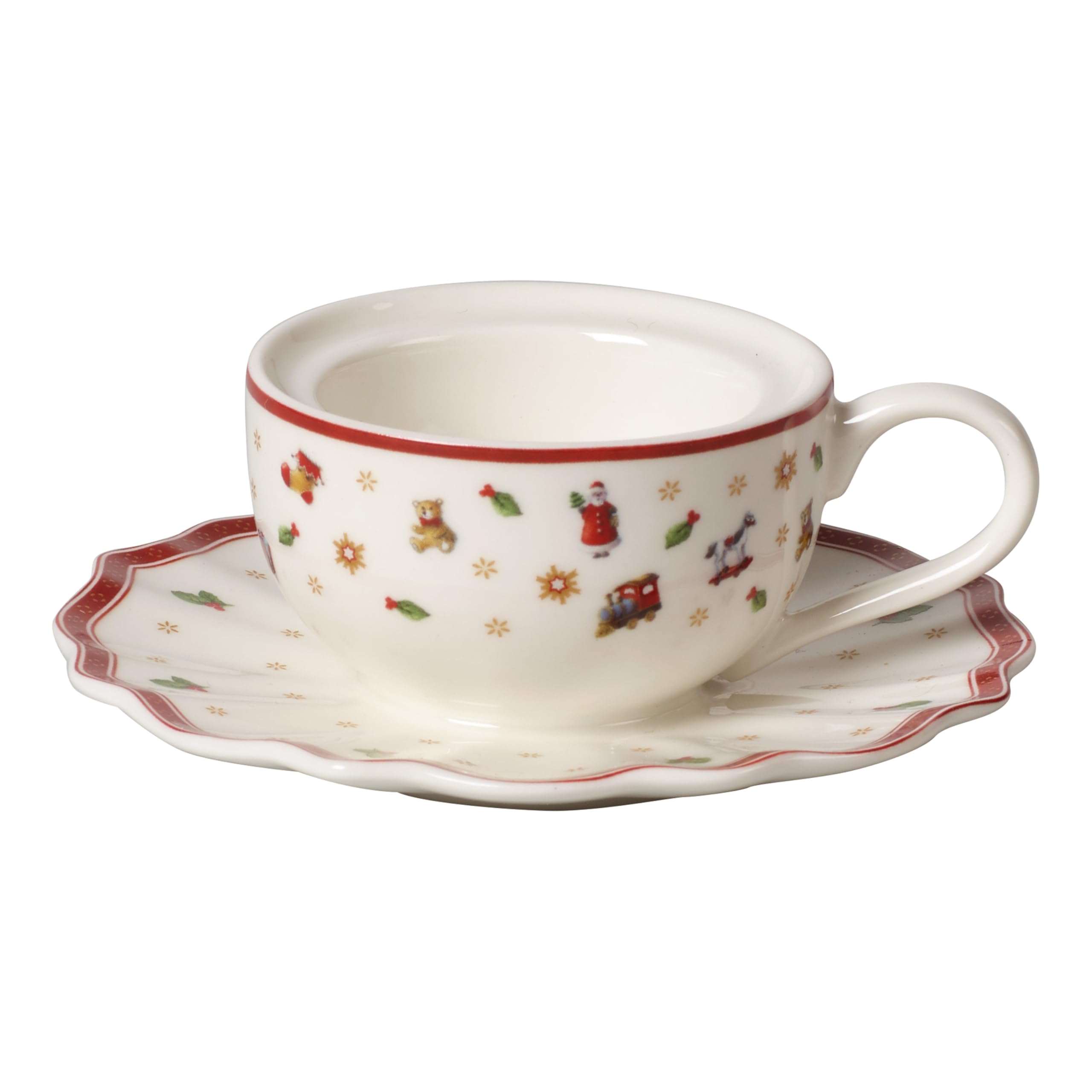 Villeroy&Boch Toy's Delight Decoration Tea Light Holder Coffee Cup, 9.8 x 9.8 x 4 cm, Brown, One Size 14-8659-3980