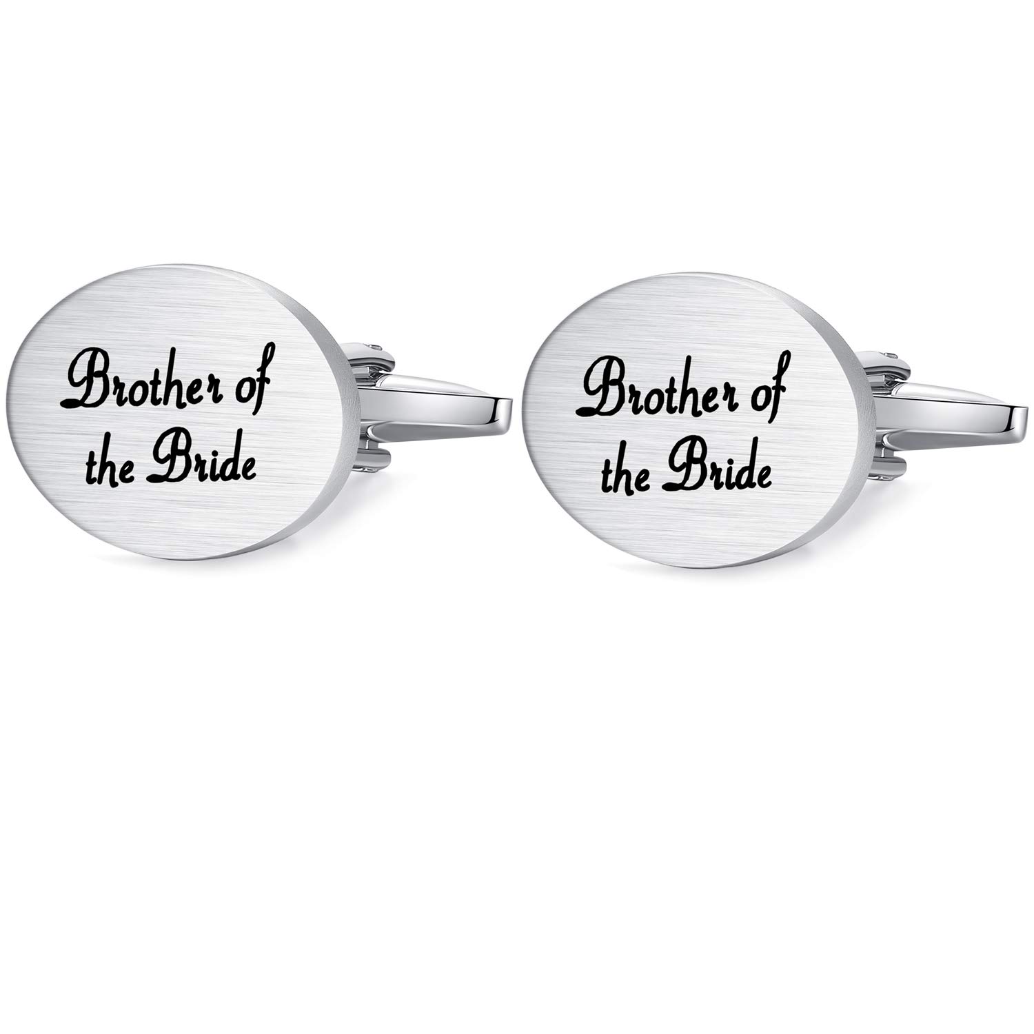 HONEY BEAR Mens Oval Wedding Cufflinks with Gift Box