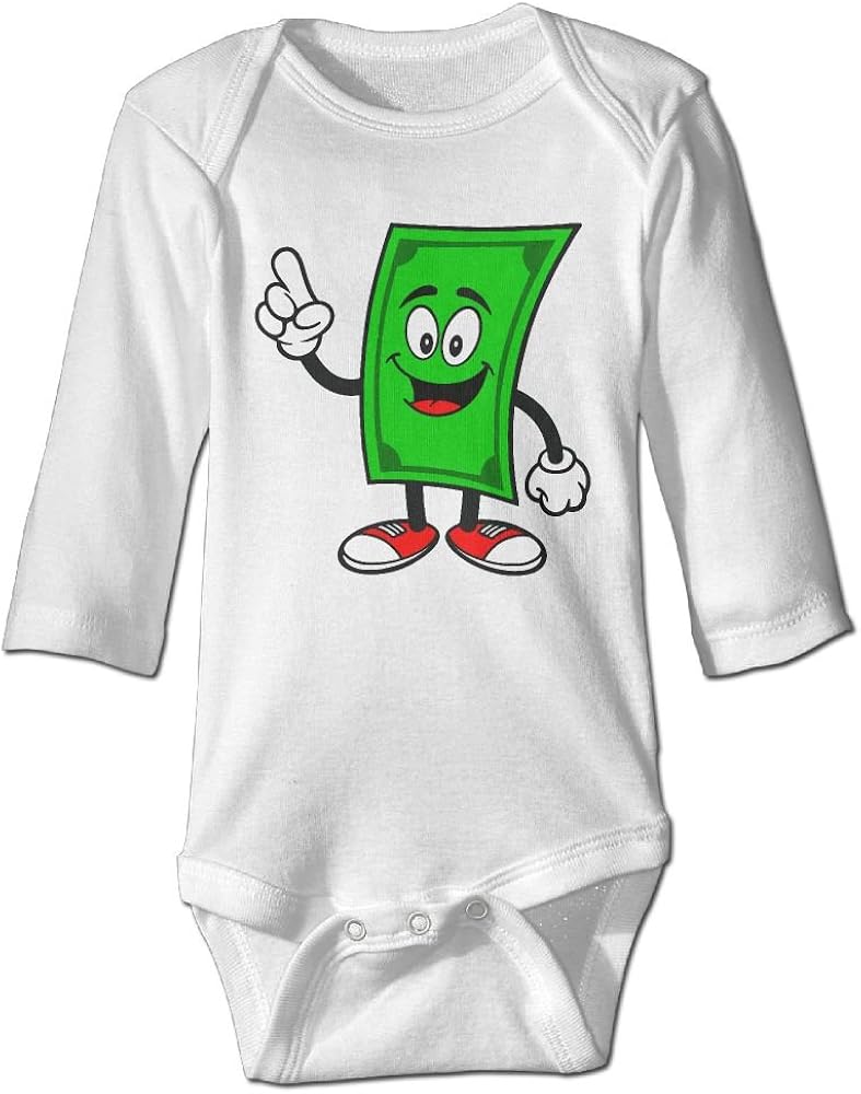 Fashion Baby Boys & Girls Dollar Bill Talking Longsleeve