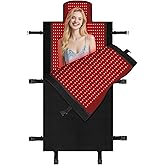 Red Light Therapy Mat for Full Body, 74.6'' X 33.3'' Red Light Therapy Blanket, 2570pcs 2 in 1 LED Beads 660nm & 850nm, Premium Leather, Adjustable Timer & Intensity