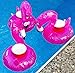 Inflatable Flamingo Drink Float | Floating Cup Holder Floatie | Pool Coaster | Drink Floatie by Captain Floaty (3-Pack) (Flamingo)