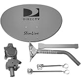 16 PIECE AT&amp;T DIRECTV SATELLITE DISH ONLY SLIMLINE KAKU HD SATELLITE DISH ONLY WITH LONG MAST