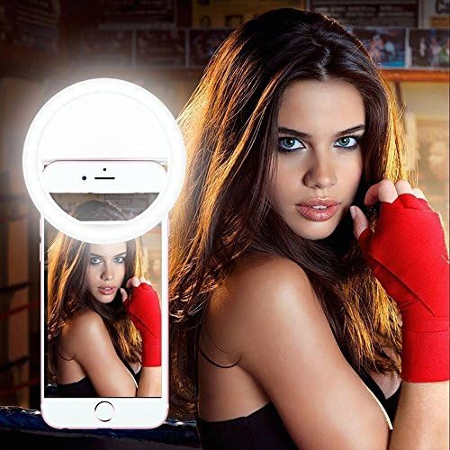FOANT Ring Light for Camera Selfie LED Camera Light [36 LED] for iPhone iPad Sumsung Galaxy Photography Phones, White- Rechargable Battery