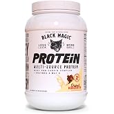 Black Magic Multi-Source Protein - Pre Workout and Post Workout - 2LB - 23g Protein - Whey, Egg Albumin Enzymes, Micellar Casein &amp; MCTs (Horchata)