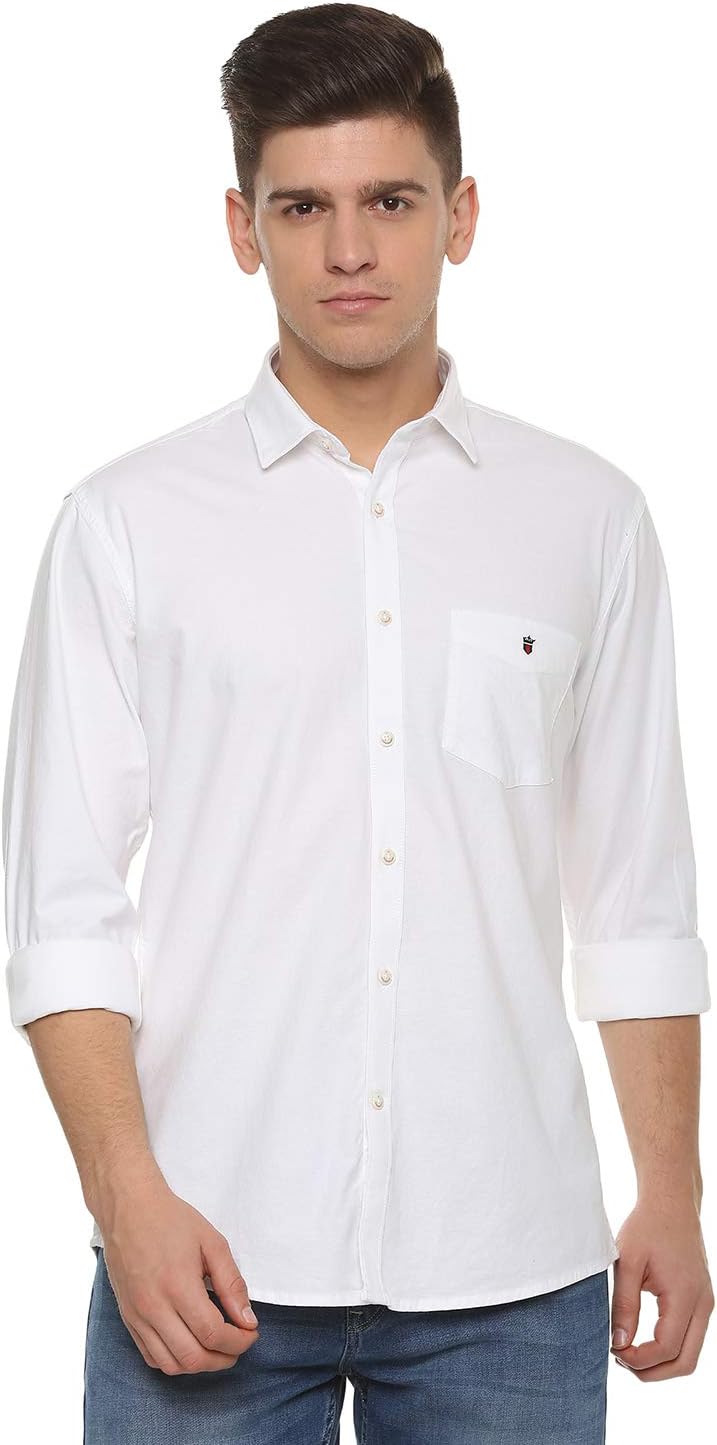 Louis Philippe Sport Men's Solid Slim Fit Casual Shirt