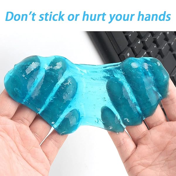 MOLY MAGNOLIA CLEANING GEL FOR CAR, UNIVERSAL DETAILING PUTTY GEL DETAIL TOOLS CAR INTERIOR CLEANER, REMOVAL PUTTY KEYBOARD CLEANER FOR CAR VENTS, PC, LAPTOPS, CAMERAS (BLUE)