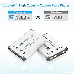 Powerextra NP-45 NP-45S NP-45A Battery1300mAhX2 and