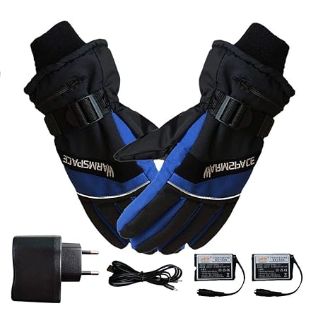 iBaste Beheizbare Handschuhe Thermohandschuhe für Herren Damen Winterhandschuhe Elektrische USB Auflade mit 4000 mAh Akku Mot