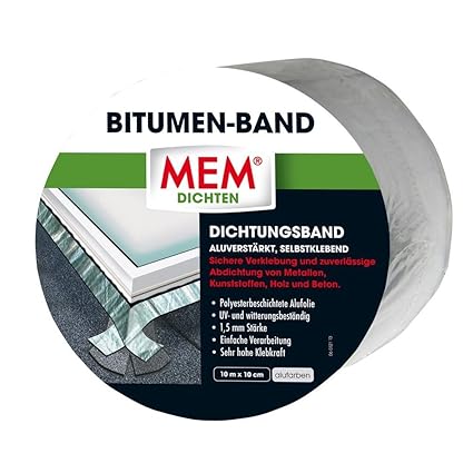 MEM 500481 Bitumen Band 10m x 100 mm alu