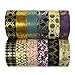allydrew Washi Tapes Decorative Masking Tapes, Set of 12, ADSET56