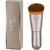 Kabuki Makeup Brush - Angled Blender Brush for Powder, Cream, Liquid Foundation, Sunscreen, Blush Blending &amp; Bronzer - Professional Make Up Brush - Full Face Makeup Brush - Vegan &amp; Cruelty Free