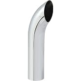5" OD&times;36" Curved Chrome Exhaust Stack Pipe