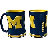 Michigan Wolverines Sculpted Coffee Mug, 14oz