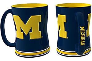 BOELTER BRANDS Michigan Wolverines Sculpted Coffee Mug, 14oz