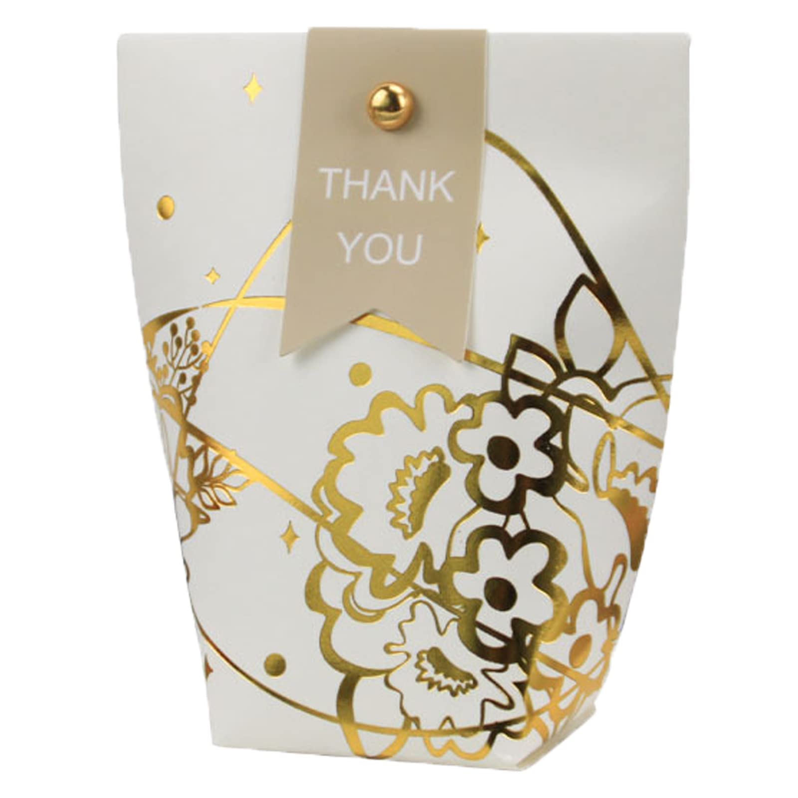 Allbusky 50PCS Paper Candy Boxes, Sweet Wedding Favour Boxes, Party Gift Bags, Creative Paper Treat Bags, Bronzing Party Packs