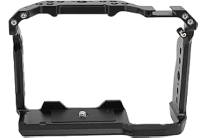 Acouto Camera Cage for A1 II A9III Aluminum Alloy Rig with 1 4 3 8 Thread Holes Cold Shoe Mount Arca Swiss Compatible for Ver