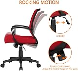 Yaheetech Ergonomic Mesh Office Chair with Adjustable Height Red view 5