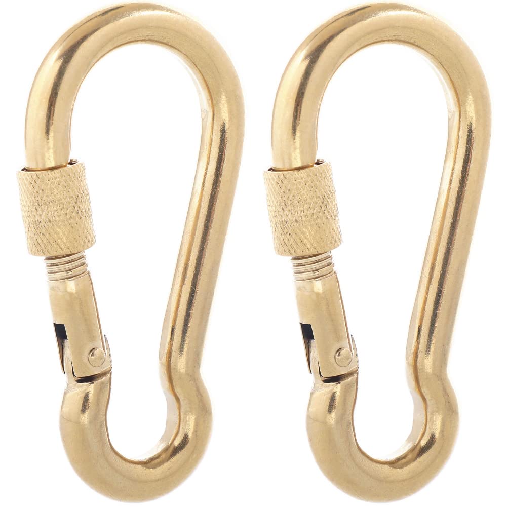 SEPWIK Stainless Steel Carabiner Clips - Heavy Duty Multi-Purpose Spring Snap Hooks for Dog Leash, Outdoor Camping, Swing, Hammock