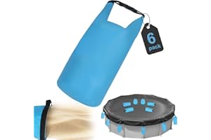 ONSLOWE 6-Pack Pool Cover Weights for Above Ground Pools | Winter Pool Closing Kit | Fillable Sand/Stone/Water Bags with Quick-Fill | Antifreezing Winter Pool Cover Weights | Sand Bags for Pool Cover