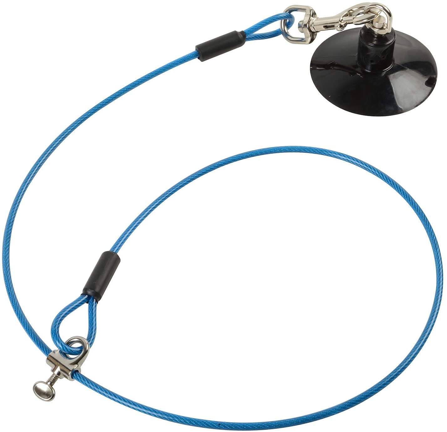 Furzone Dog Bathing Tether with Suction Cup, Durable Dog Bathing Grooming Shower Restraint Dogs (Blue)
