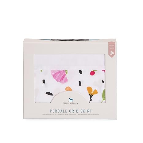 little unicorn percale crib skirt