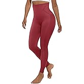 FeelinGirl Leggings for Women Tummy Control High Waisted Compression Leggings Seamless Shapewear Pants Non-See-Through
