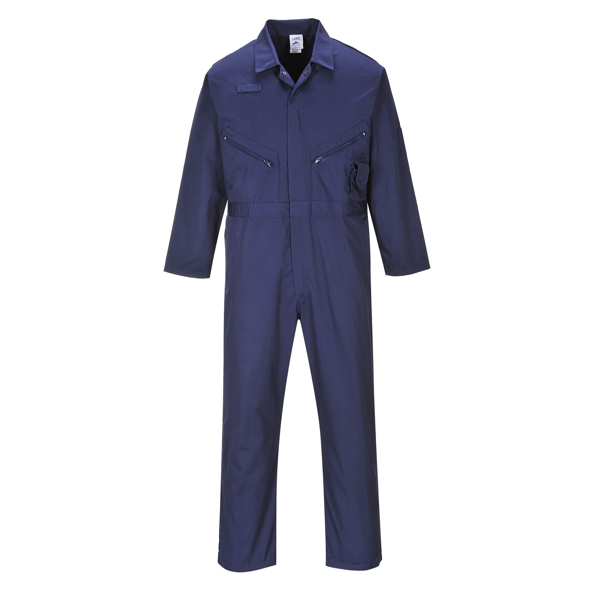 Portwest C813 Men's Liverpool Work Overalls Protective Boiler Suit Polycotton Coveralls Durable Workwear for Mechanics Warehouse Garages DIY Navy Tall, Large